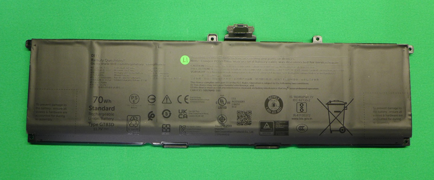 GENUINE Dell XPS 14 9440 70Wh 11.7V Battery GT83D