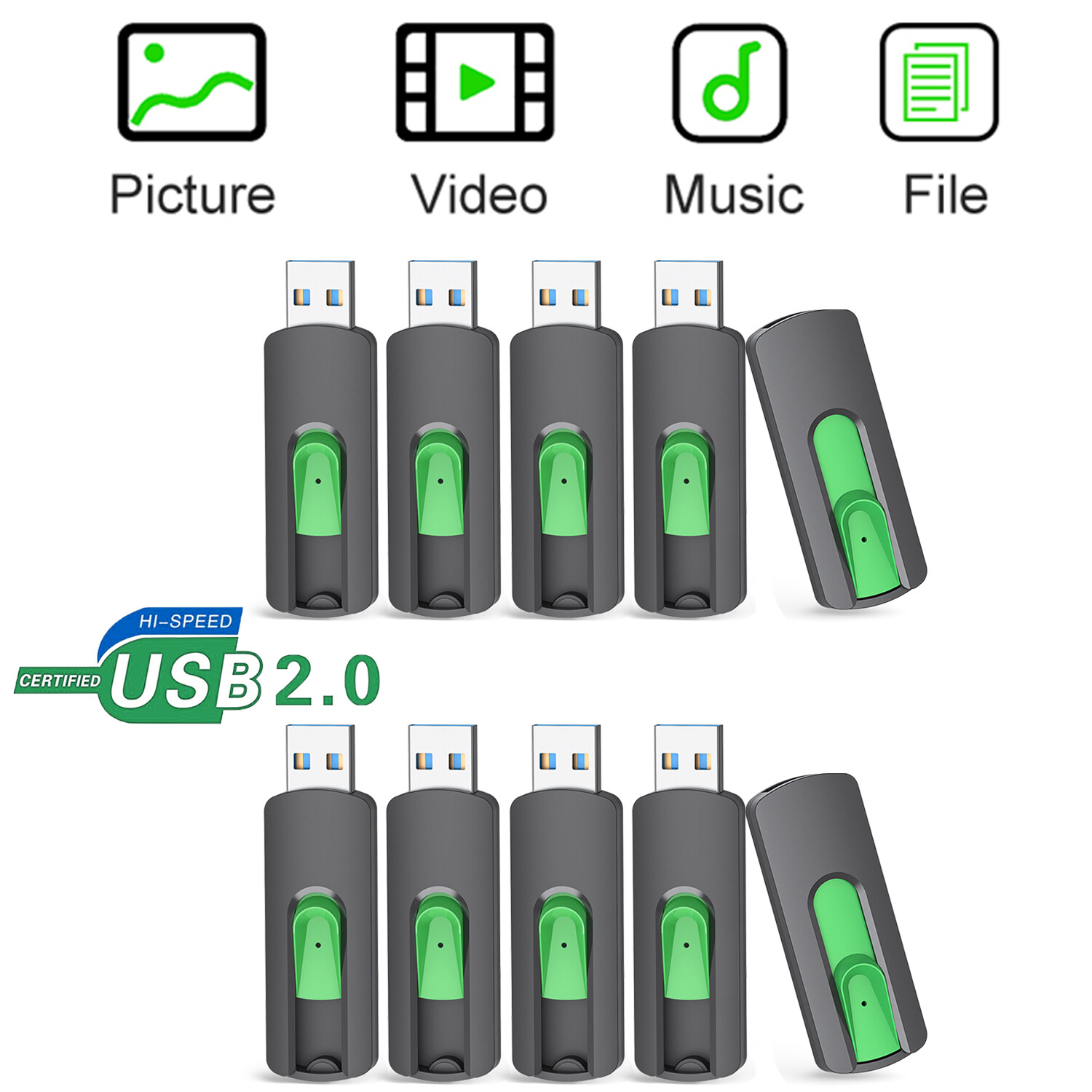 32GB 64GB 128GB USB 2.0 Flash Drive Memory Stick Thumb Drive Pen Drives LOT