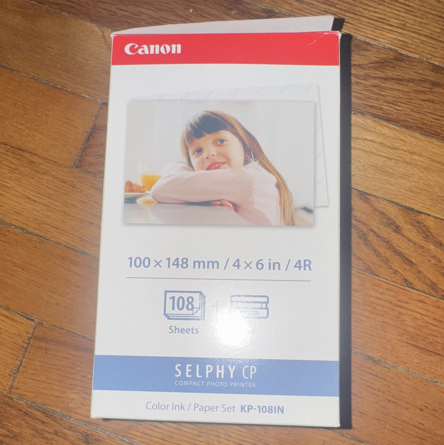Canon KP-108IN SELPHY CP Glossy 4×6 Photo Paper/Ink Set 108 Sheets White