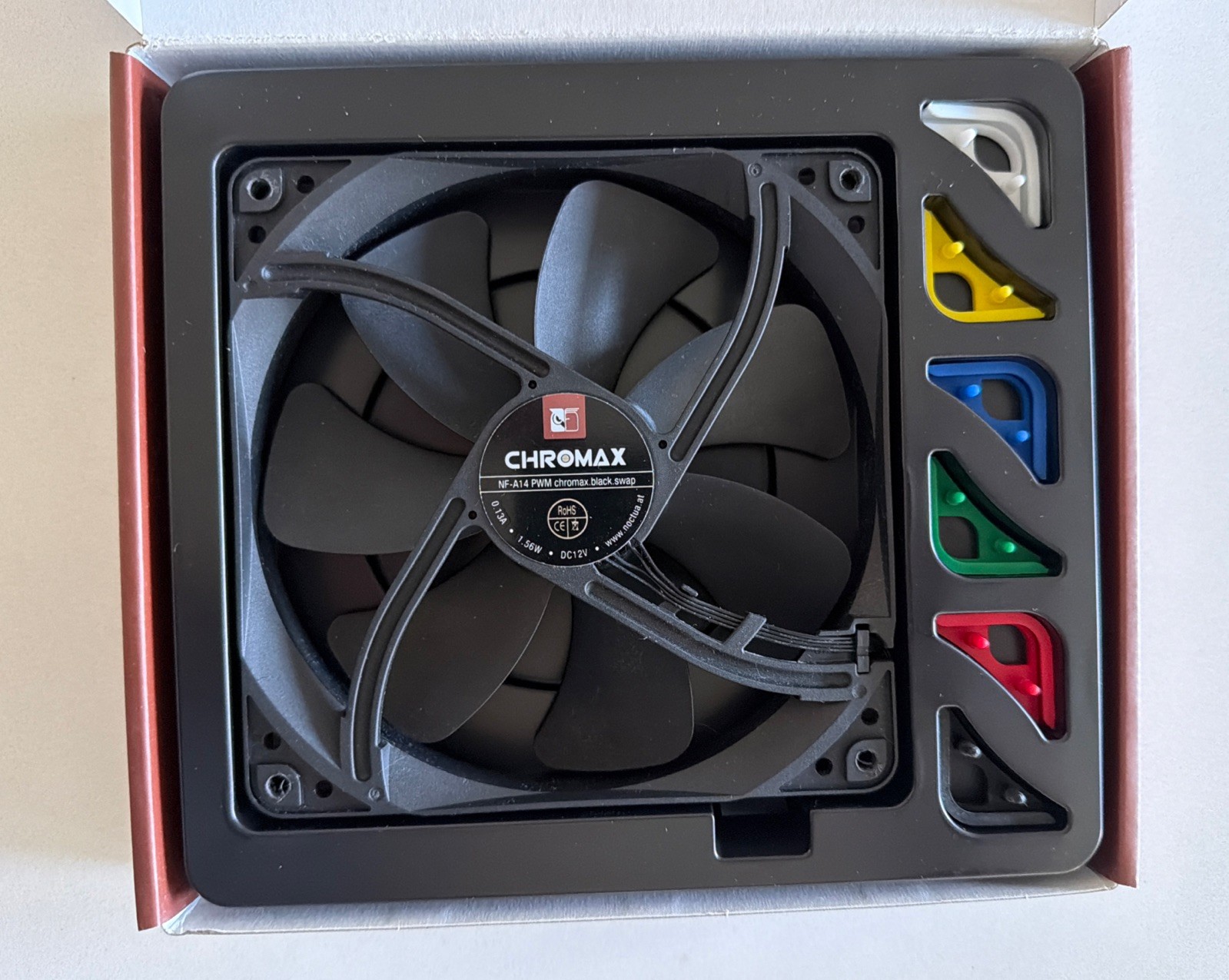 Noctua NF-A14 PWM chromax.black.swap 140mm Premium Quiet Case Fan 4-Pin Black
