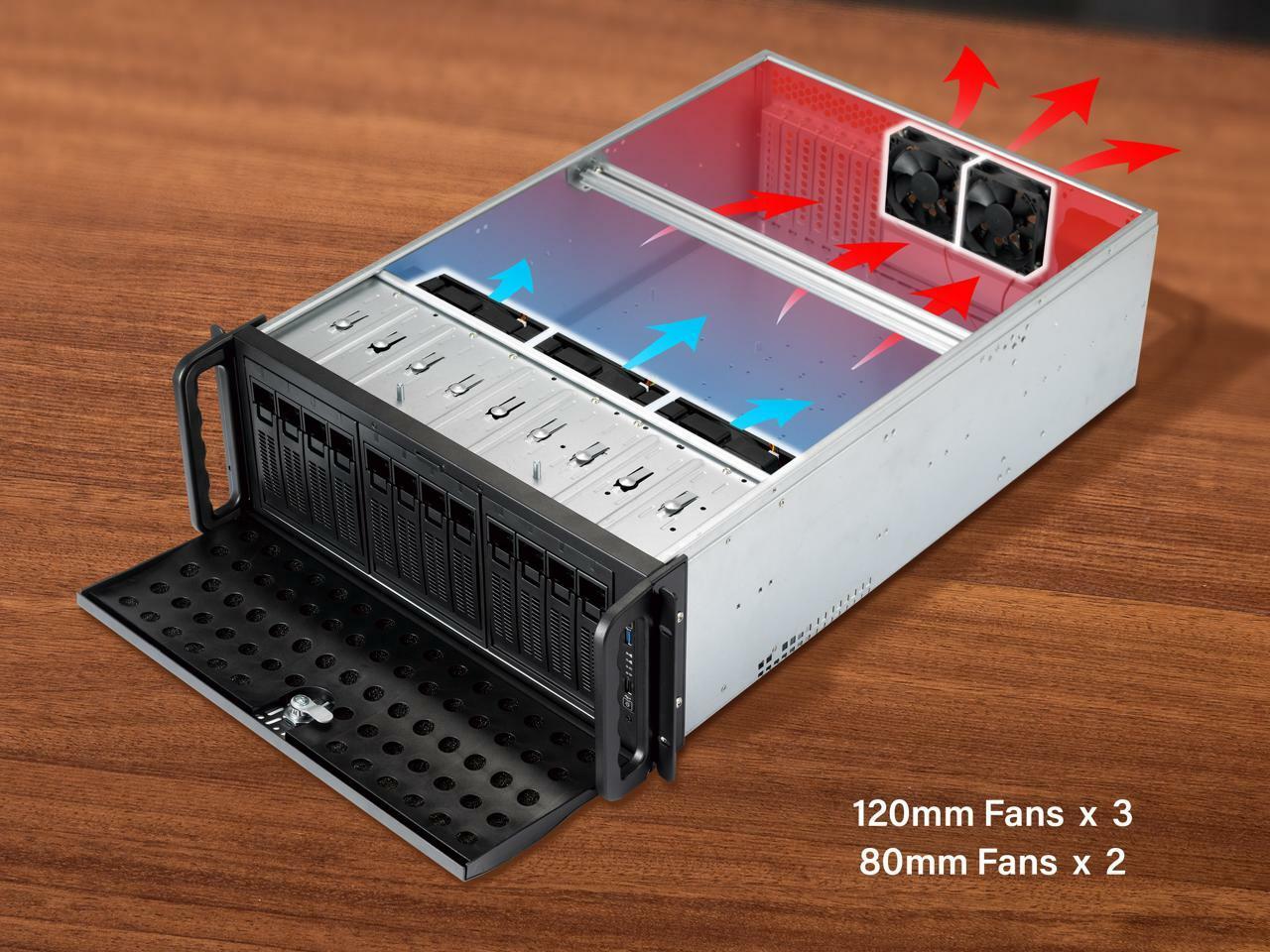 Rosewill RSV-L4412U 4U Server Chassis Rackmount Case | 12 Hot Swap 3.5″, 2.5″ SA