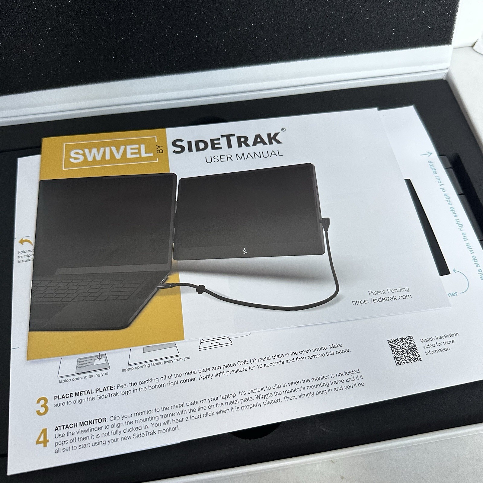 SideTrak Swivel Triple 12.5″ LED Portable Monitor Black Full HD STTL12BL-TRI