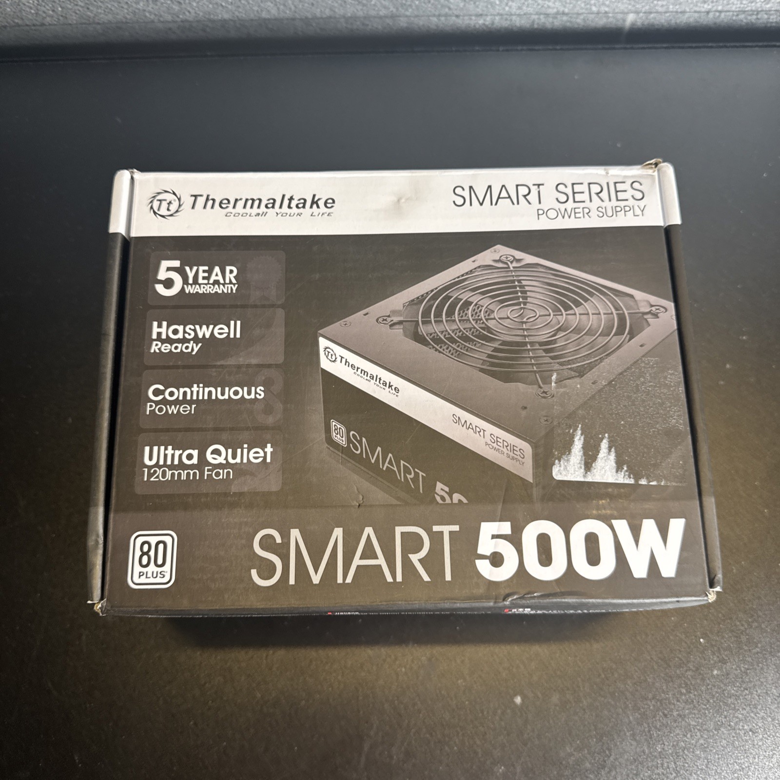 Thermaltake Smart 500W 80+ White Certified PSU Continuous Power with 120mm fan