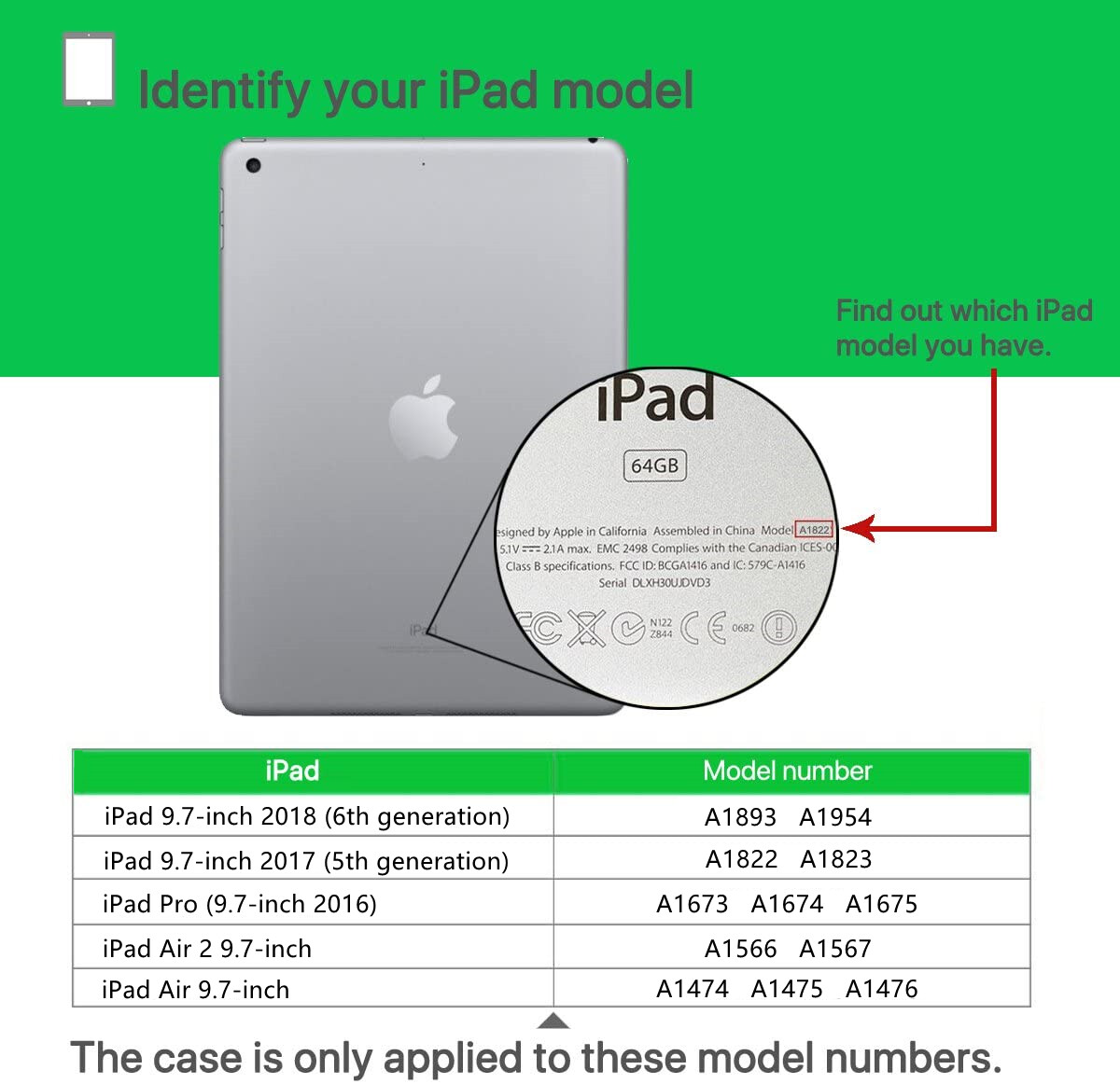Kids Case for iPad 9.7″ 6th/5th Generation &iPad Air 2+Built-in Screen Protector