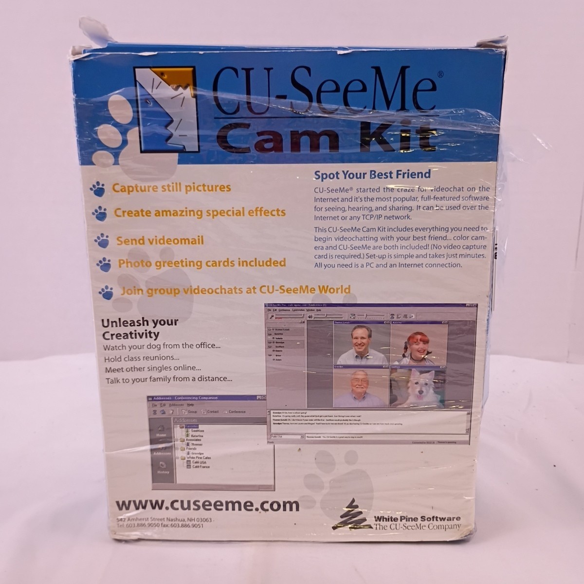 CU-SeeMe Cam Kit V4.0 Includes Easy-to-Use Camera & CU-SeeMe Software Open Box