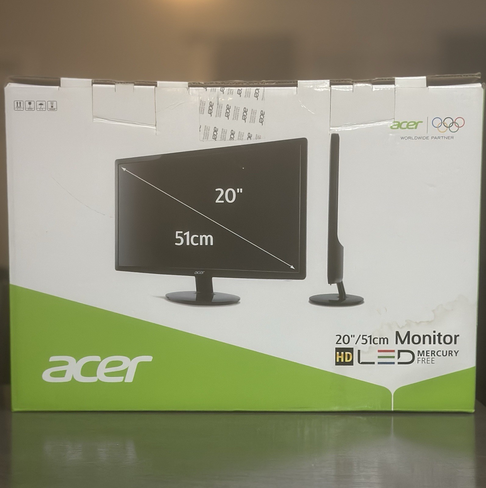Acer S201HL 20″ / 51cm HD LED Widescreen Monitor with Cables – Tested & Works