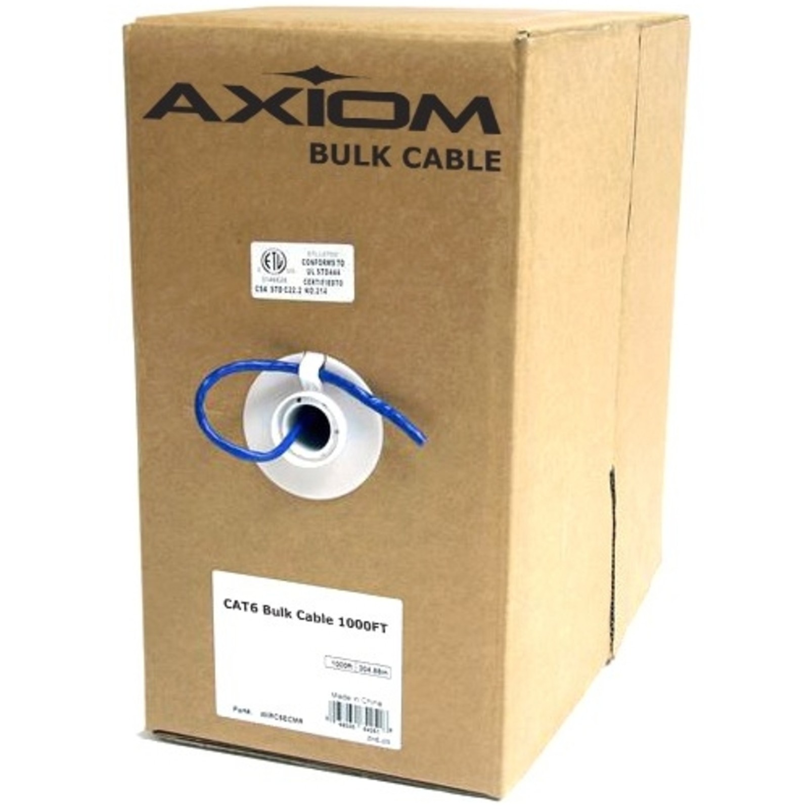 Axiom Memory – C6BCS-R1000-AX – Axiom CAT6 23AWG 4-Pair Solid Conductor 550MHz