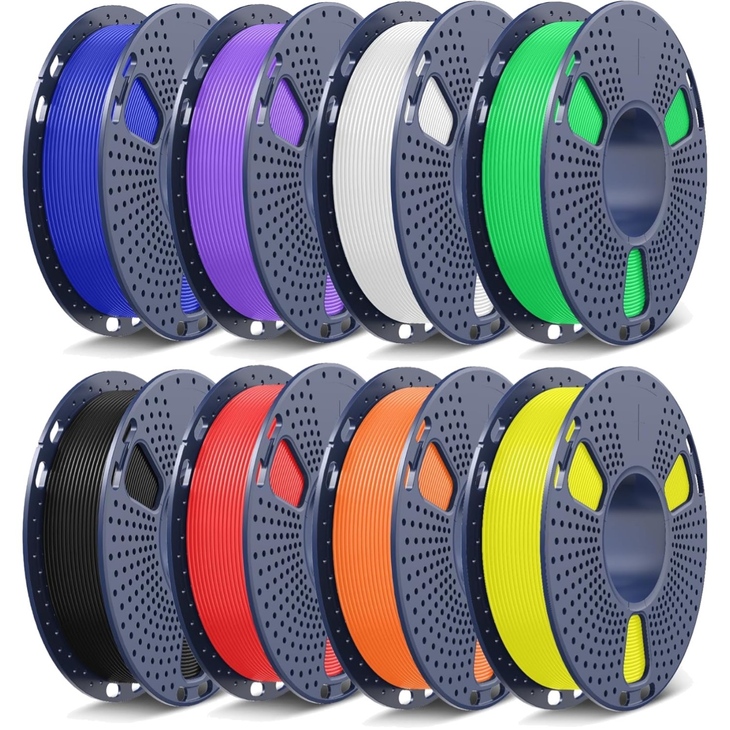 3D Printer Filament PETG Bundle 8 Colors 1.75mm 2kg Vacuum-Sealed for Versati…