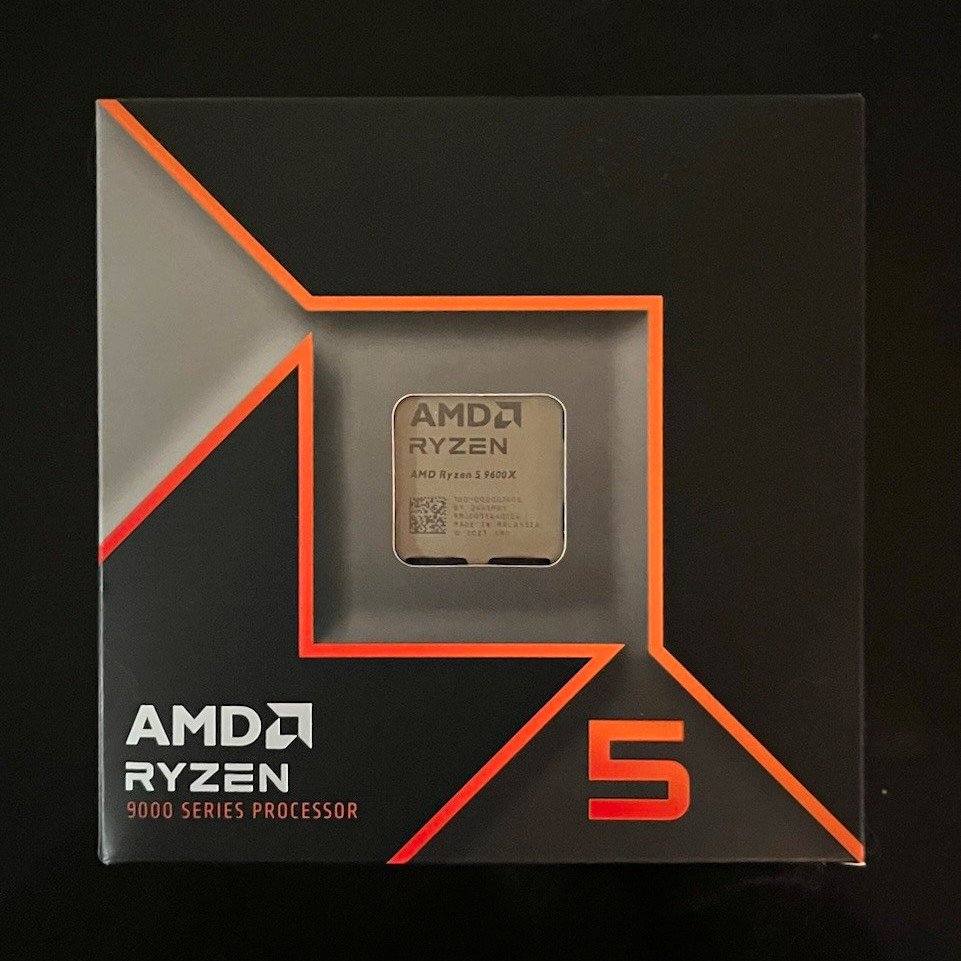 AMD Ryzen 5 9600X 6-Core CPU 3.9GHz Socket AM5 6MB L2 32MB L3