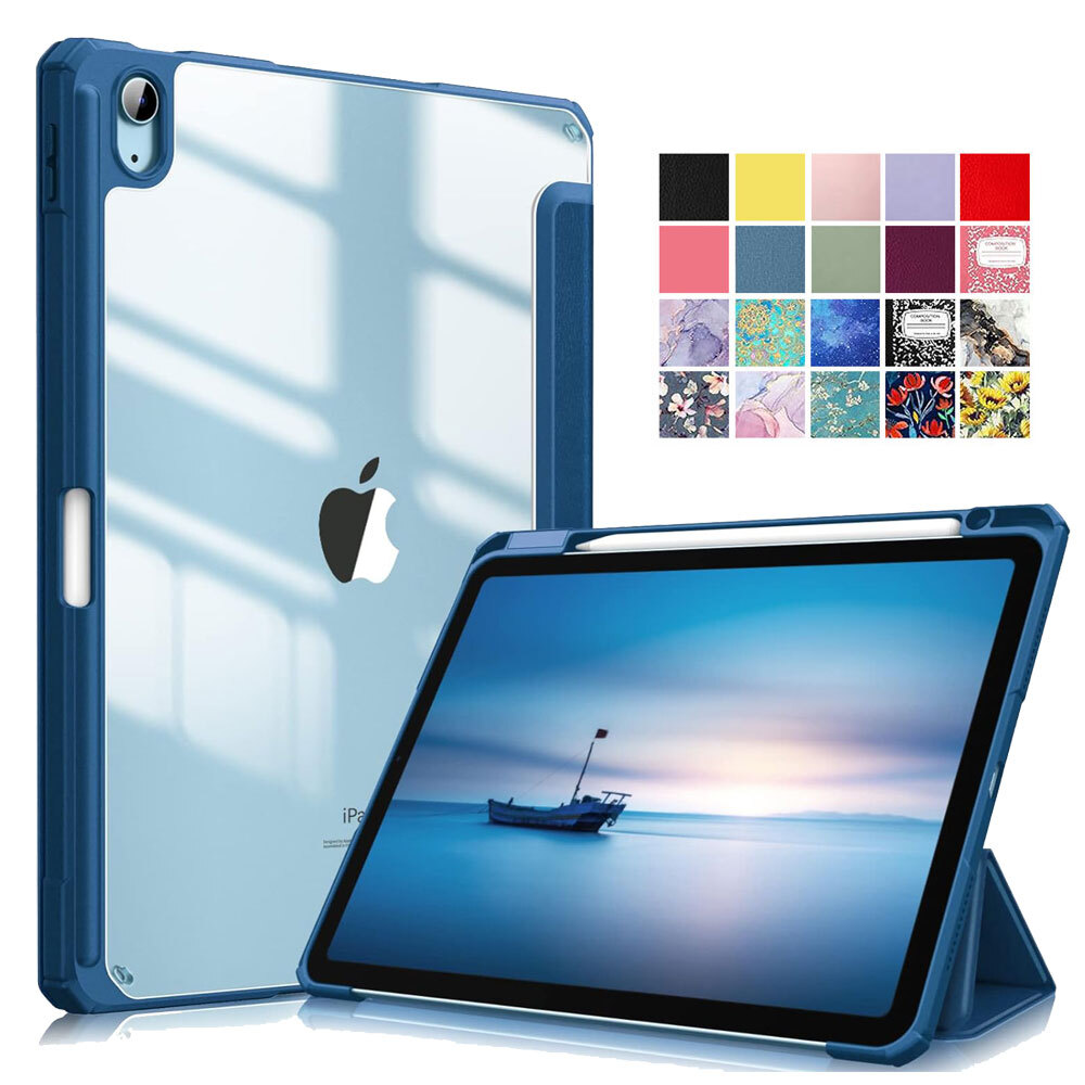 Hybrid Slim Case for iPad Air 11-inch M2 (2024) Shockproof Cover w Pencil Holder