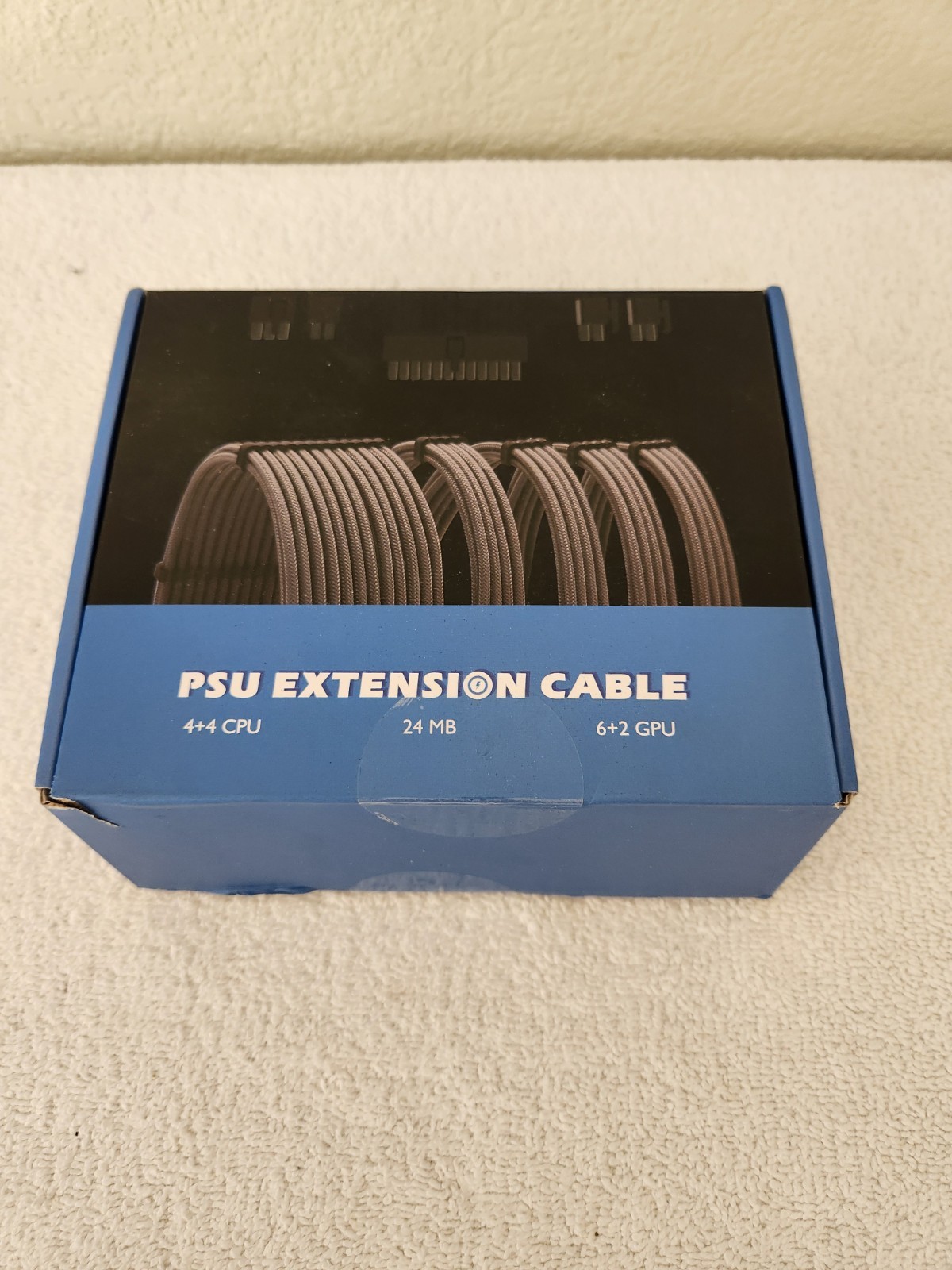 Black PSU Extension Cable Kit 6+2 GPU, 24MB 4+4 CPU Multiple Connectors (NOS)