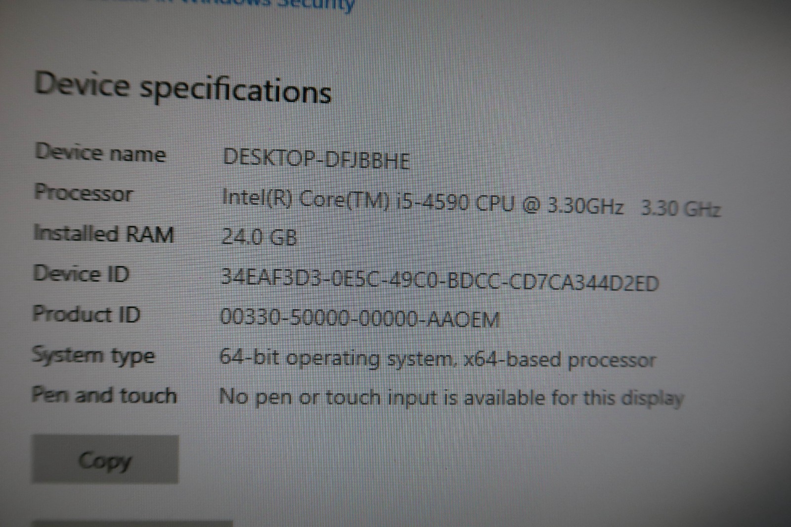 DELL Optiplex 7020 Windows 10 Pro / i5 / 3.3GHz, 24GB RAM, 1.8TB / Factory RESET