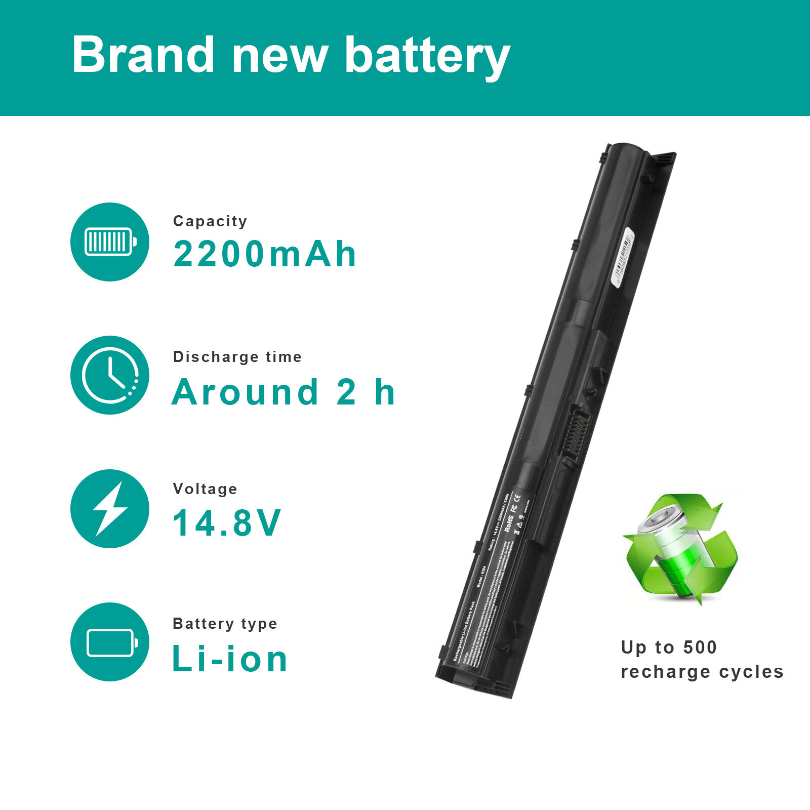 KI04 Battery For HP Pavilion 17-g121wm 17-g122ds 17-g119dx 17-g113dx 17-g102tx