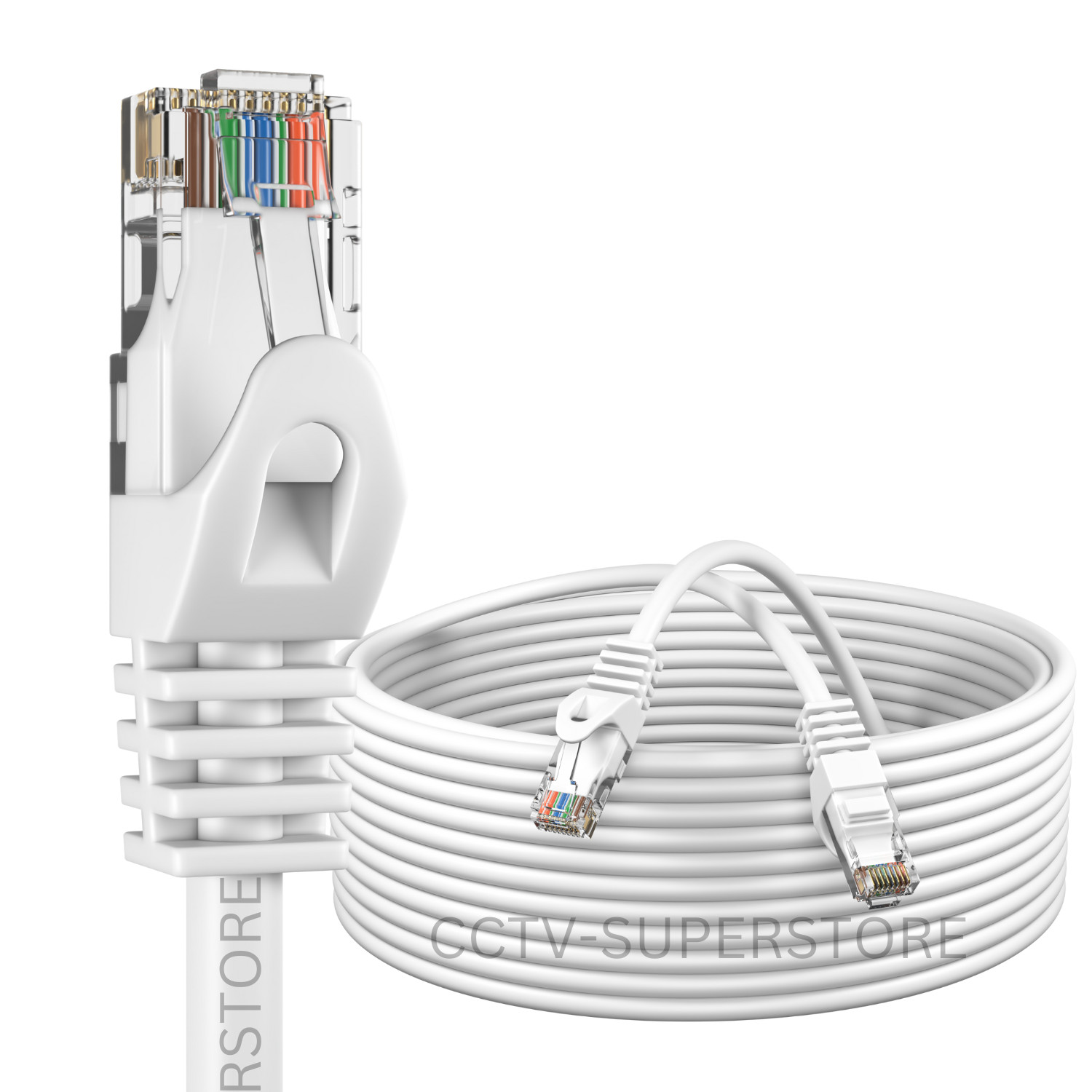 RJ45 CAT6 Ethernet Network Cable White 1.5ft-200ft High-Speed LAN Patch Cord lot