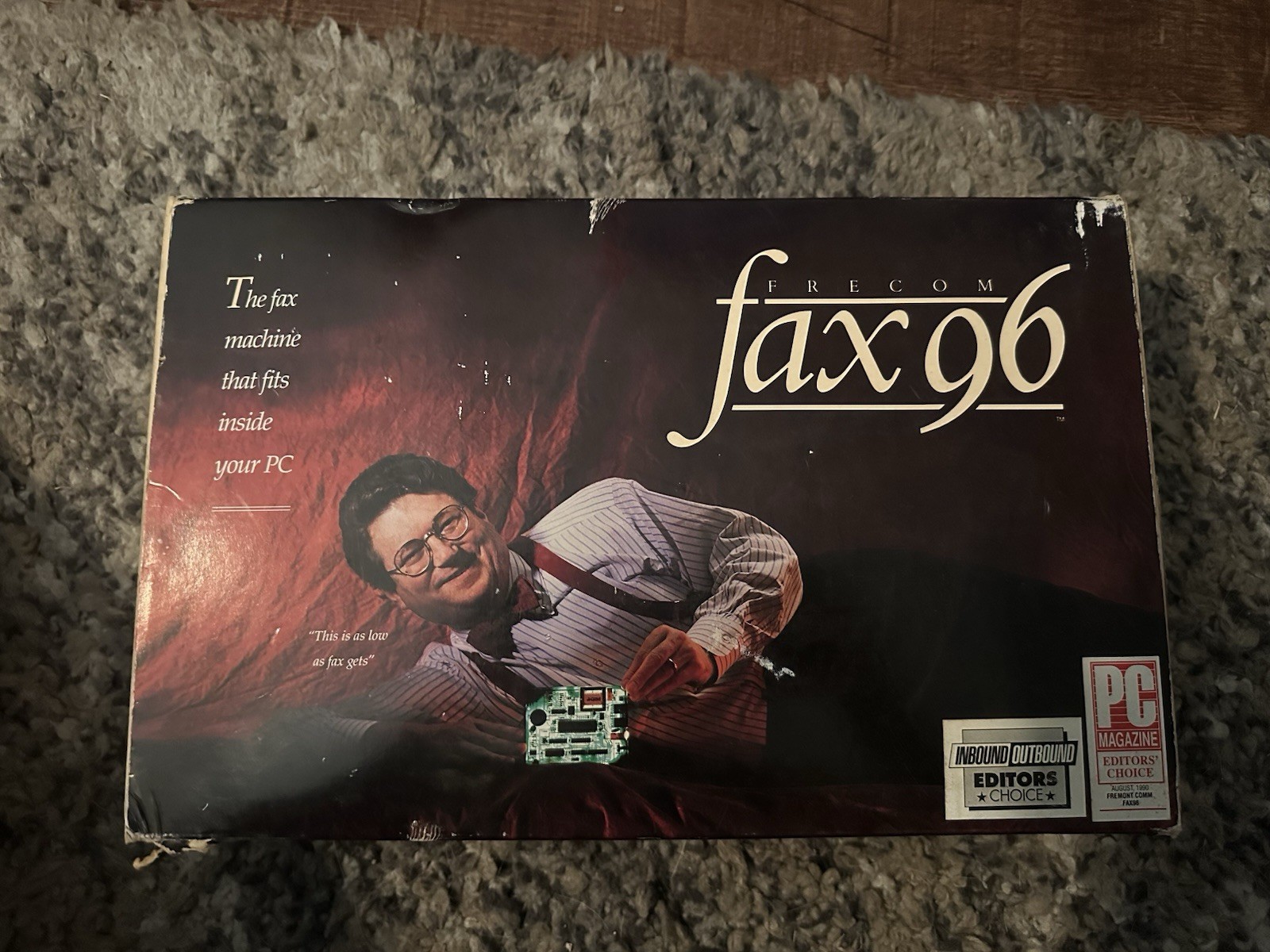 Vintage Frecom FAX96 PC Fax Modem ISA Card Complete Box DOS 5.25” Disk Manual