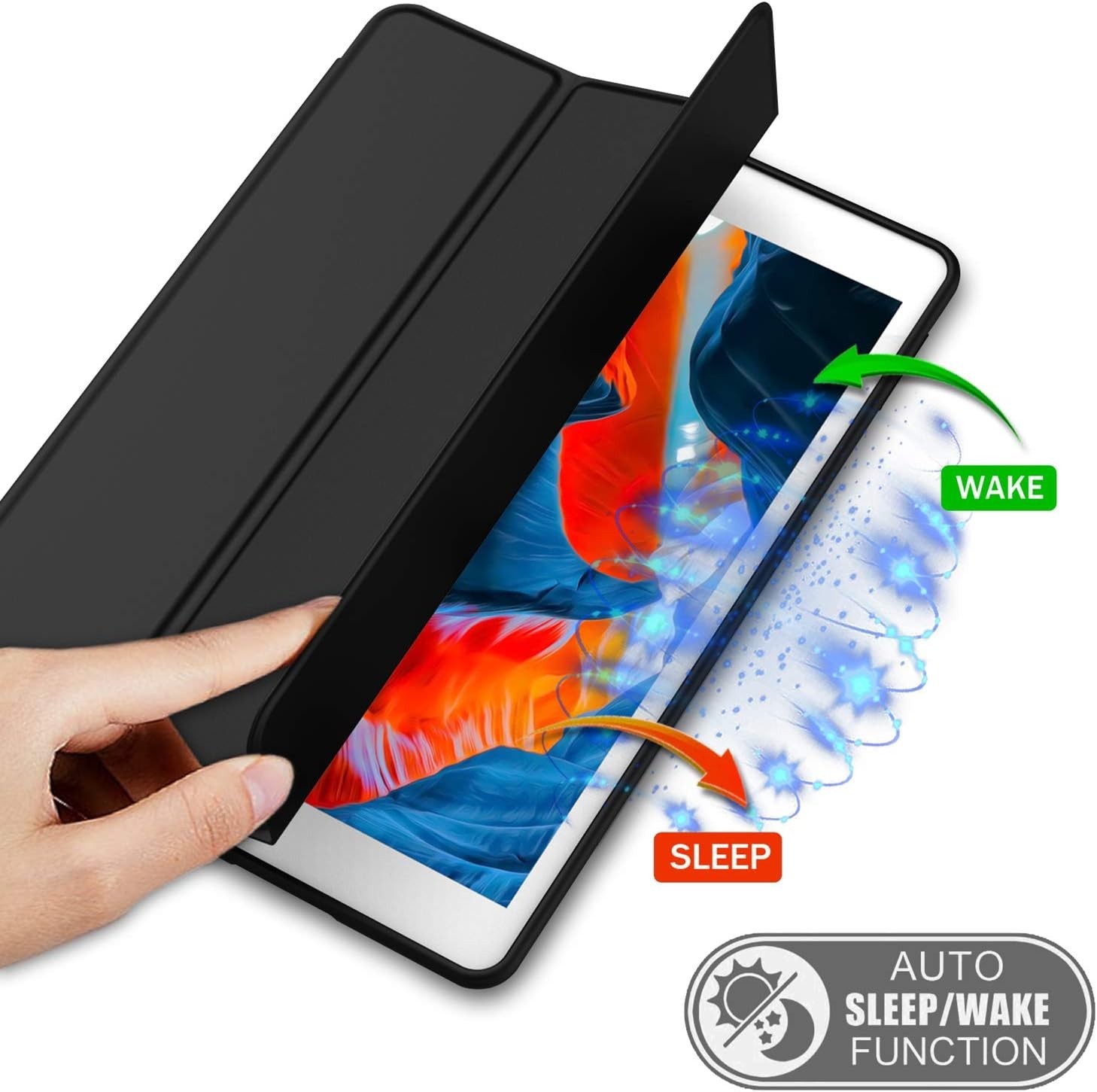 iPad 9th 8th 7th Generation 10.2″ Smart Cover Case for Apple Tablet w/ Soft Skin