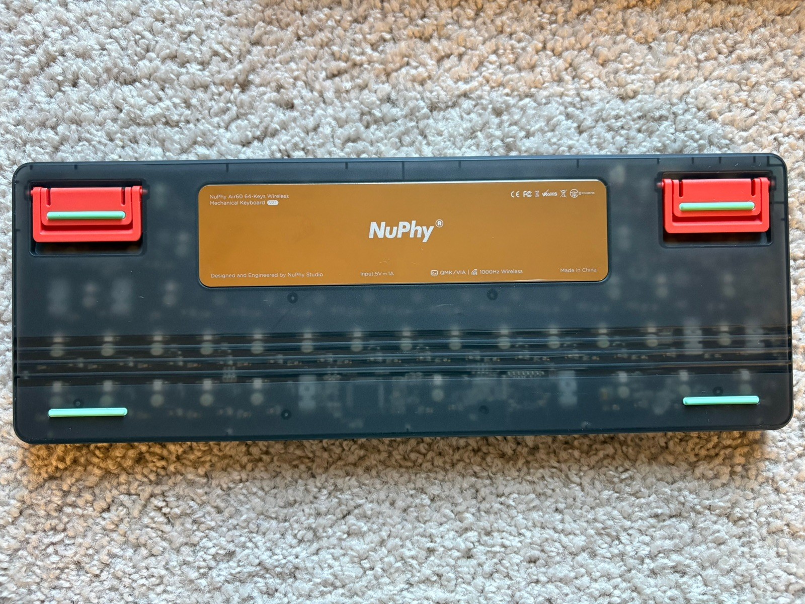 nuphy Air60 V2 Portable Wireless Keyboard 60% Low Profile Mechanical Keyboard