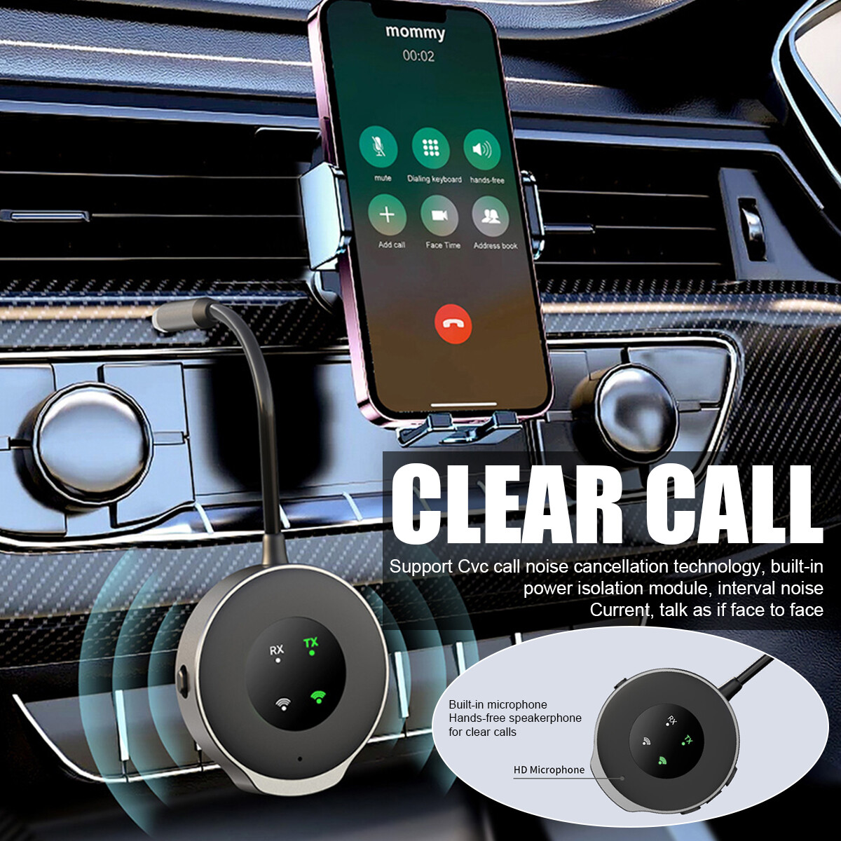 USB Wireless Bluetooth 5.3 Transmitter Receiver FM Car Music Audio Aux Adapter