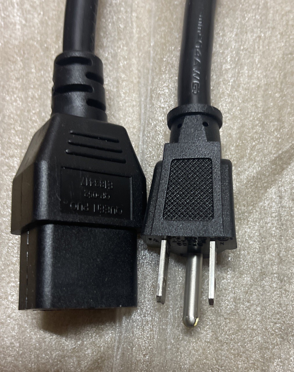 Lot Of 8 Power Cord GIGABYTE 25CP1-018000-Q0R C19 Heavy Duty 6Ft 15A 125V