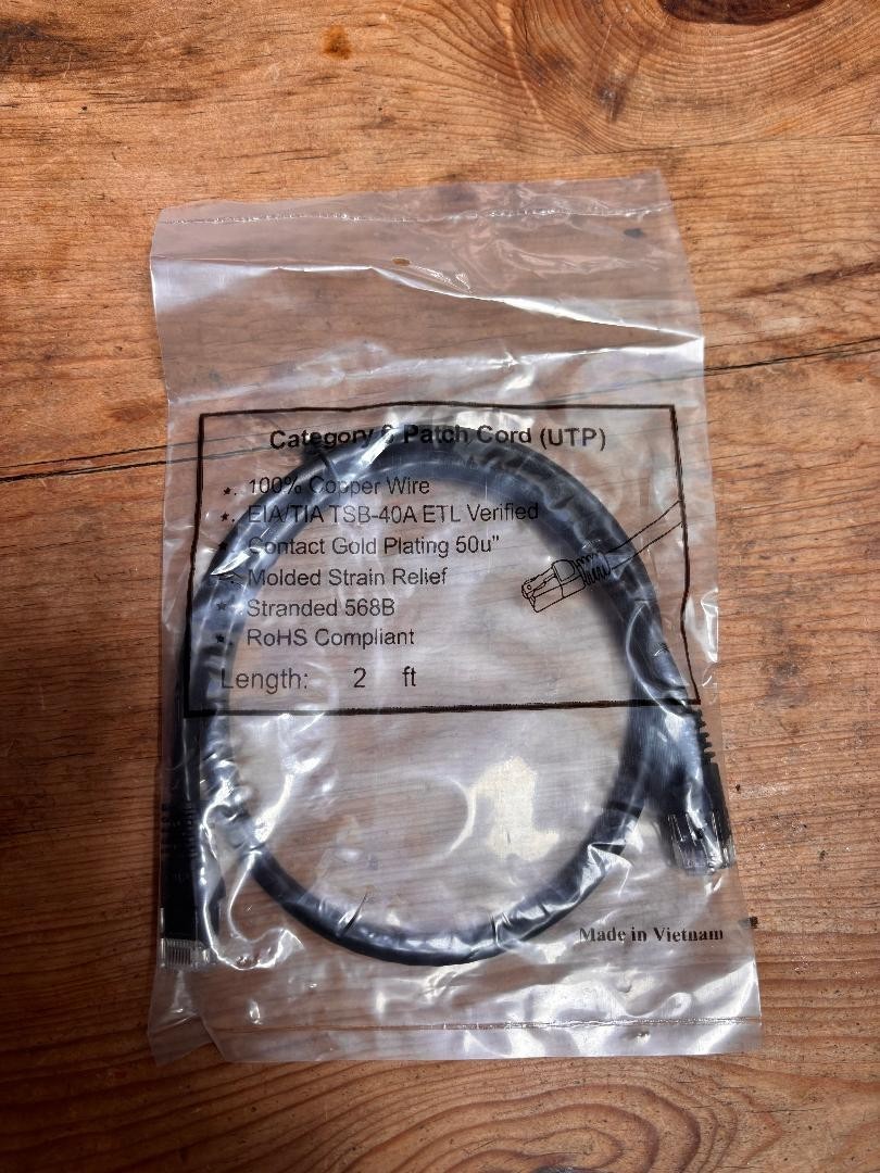 10x Lot Cat6 UTP Ethernet Network Stranded 568B Patch Cable Cord RJ45 2ft 24″