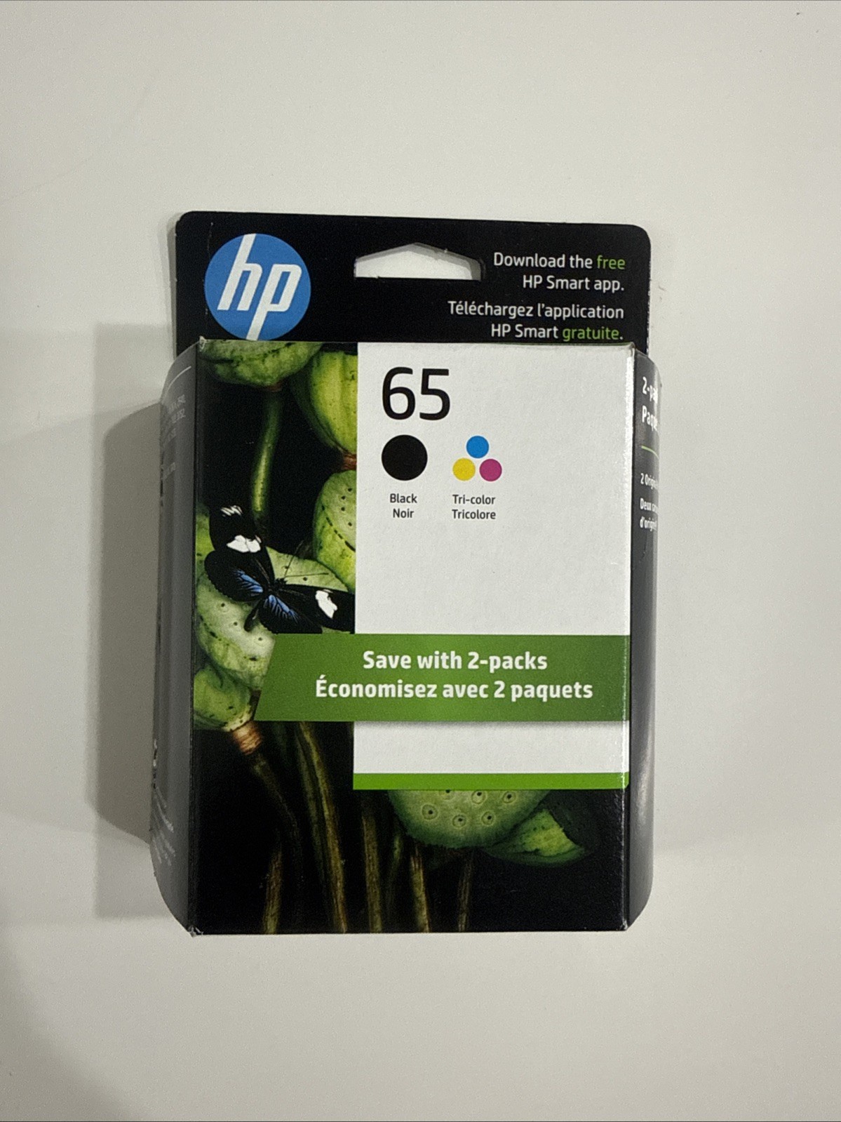 HP 65 Black & Tri-color Original Ink Cartridges NEW EXP FEB 27, JUL 27