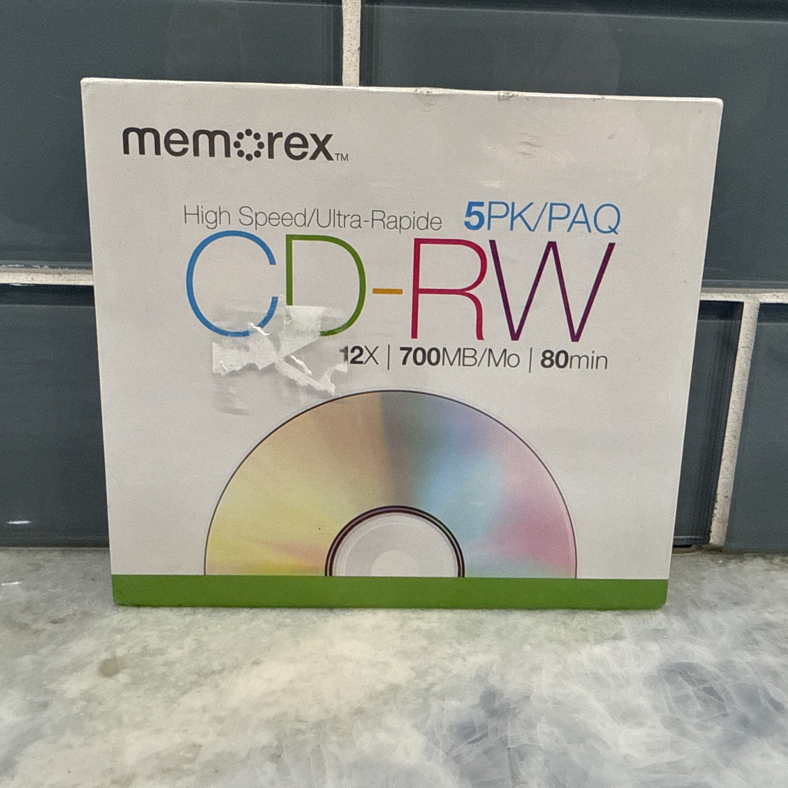 Memorex CD-RW High Speed Ultra-Rapid 5 Pack 700MB 80 Min New Sealed