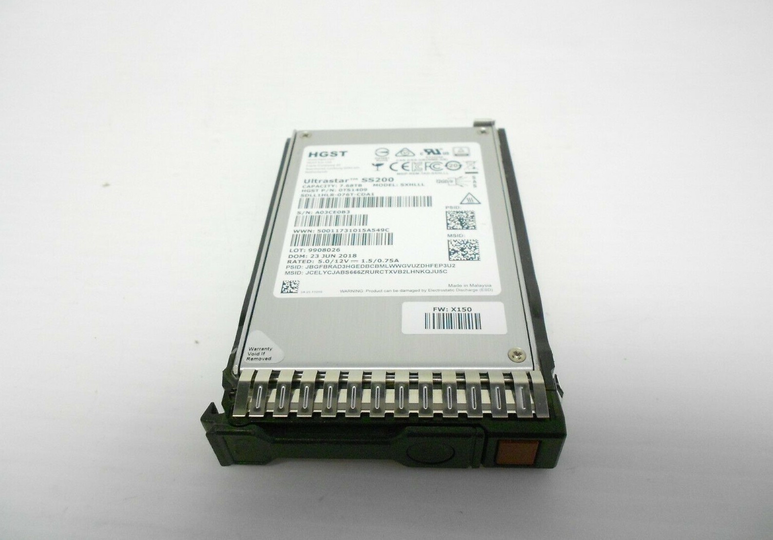 7.68TB SAS SSD 2.5″ 12G Server Hard Drive Fits HP DL360 DL380 DL385 G9 G8 Gen9
