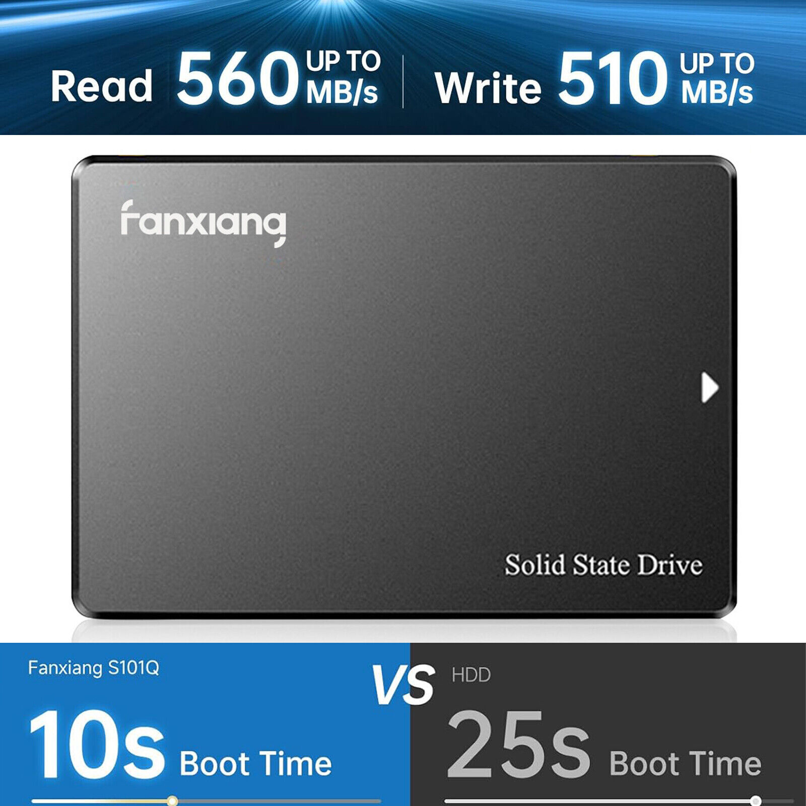 Fanxiang 1TB 2TB 4TB SSD 2.5” SATA III 560MB/s Internal Solid State Drive LOT