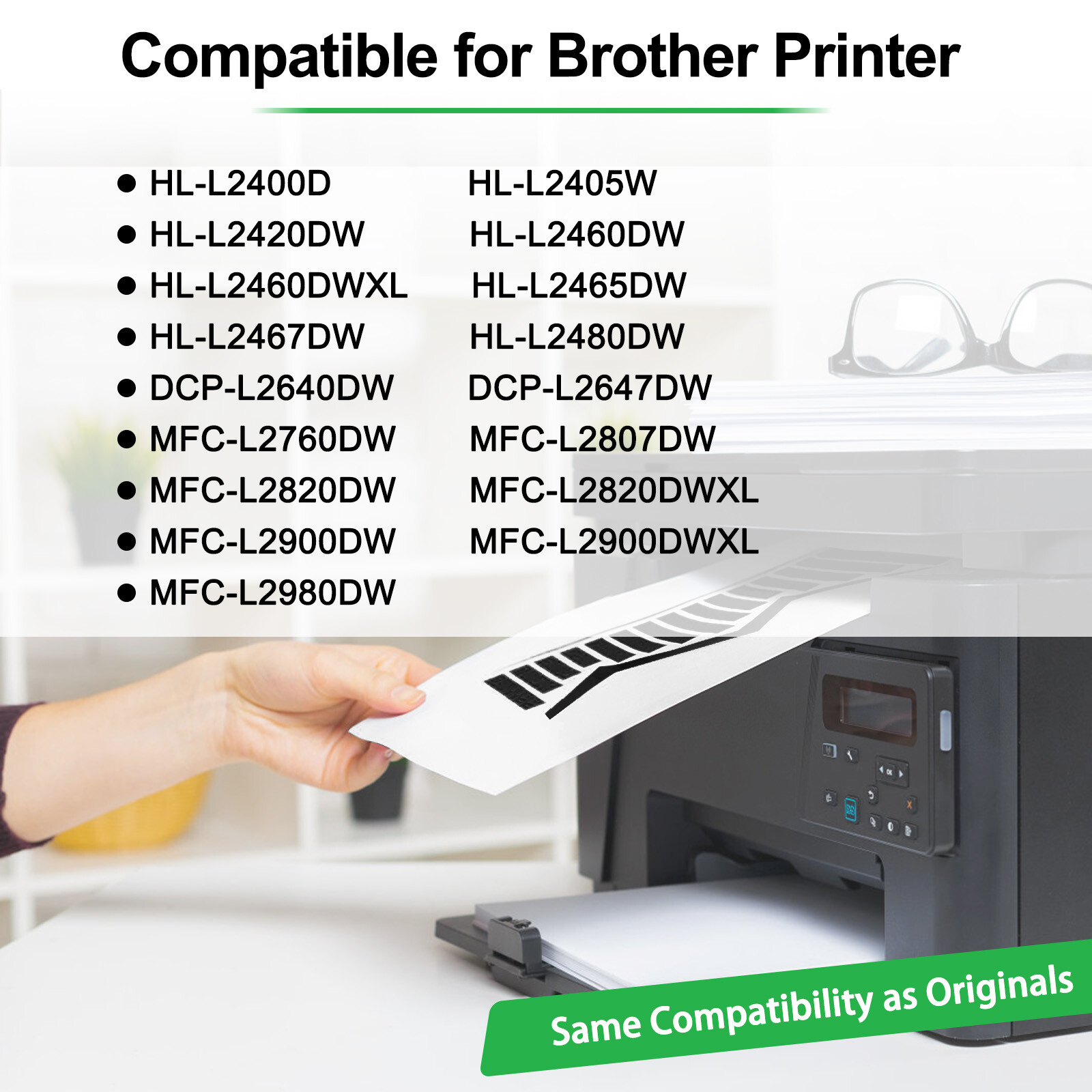 TN830 TN830XL Toner Cartridge for Brother HL-L2405W MFC-L2760DW MFC-L2820DW LOT
