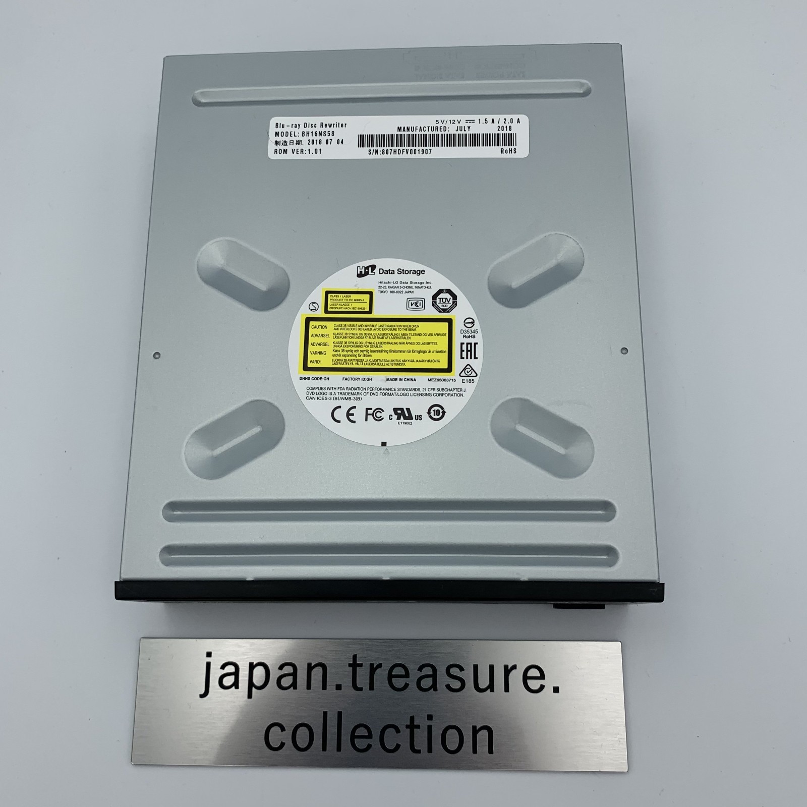 Hitachi-LG BH16NS58 Internal Blu-ray Disc Rewriter SATA BDXL Tested Japan