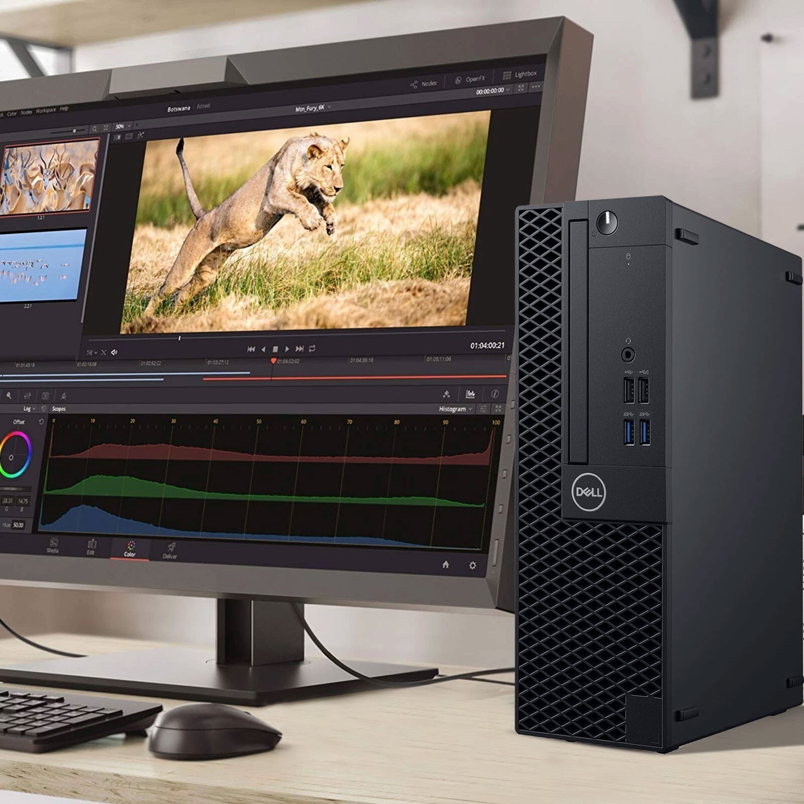 Dell OptiPlex Desktop PC i5-7th 32GB RAM 1TB SSD WiFi 24 Inch LED Monitor Win11