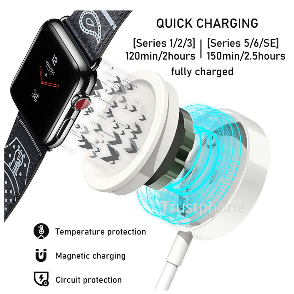 3 in 1 Magnetic USB Charging Cable For Apple iPhone Watch Series 1 2 3 4 Charger