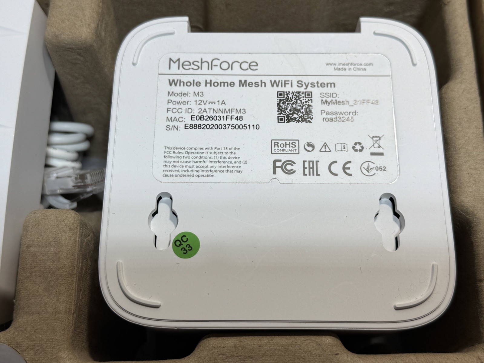 Meshforce Whole Home Mesh Wifi System M3 / M3 Dots – White