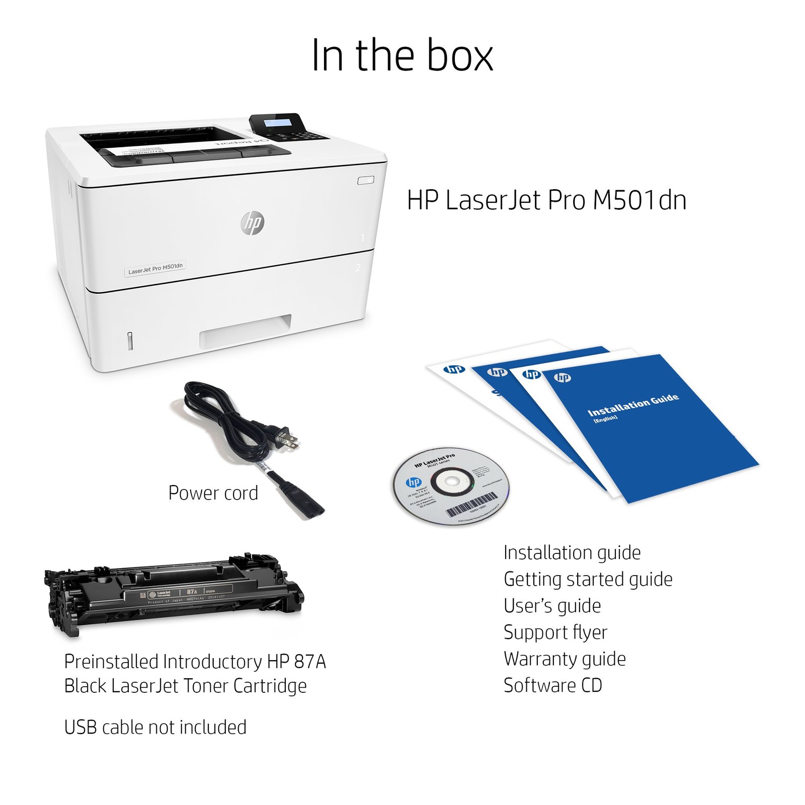 HP Monochrome LaserJet Pro M501dn Printer