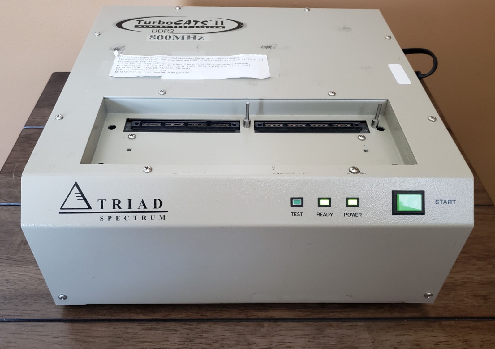 Triad Spectrum TurboCats II Express Memory Programmer Tester (4) DDR 2 Adaptors