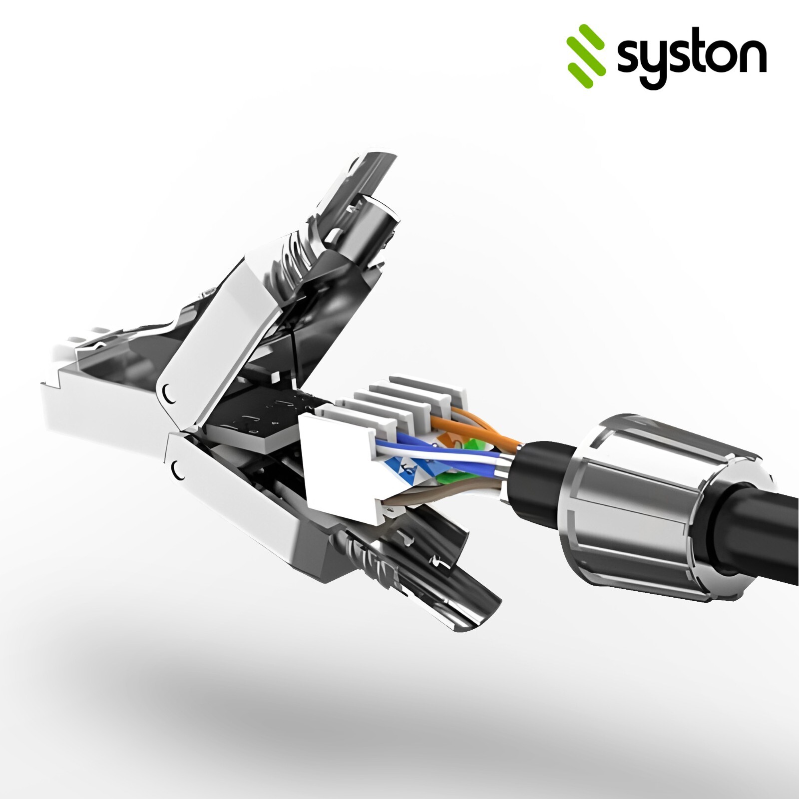 Syston Cat 8 Ethernet Bulk Cable 2000MHz 2GHz 40GB S/FTP 22 Gauge 4 Pair-CMR Raw