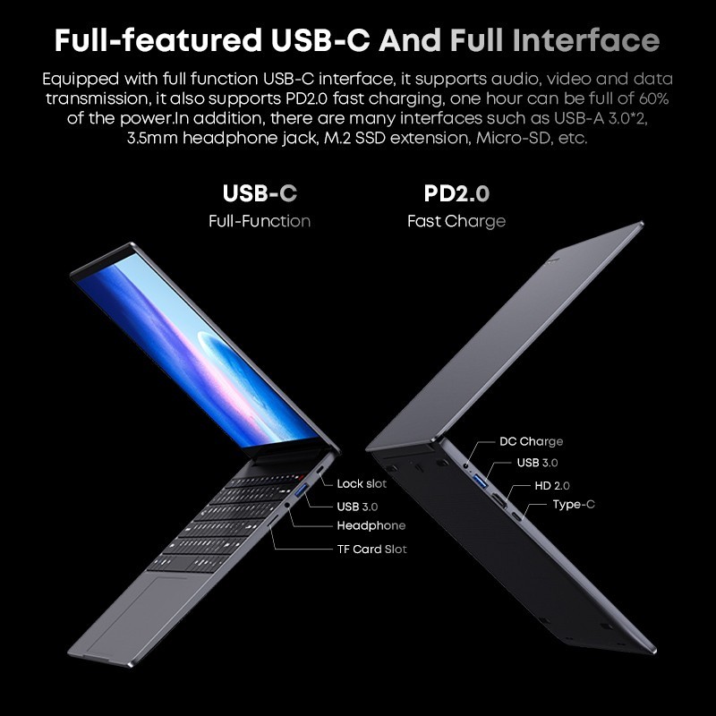 CHUWI CoreBook X 14.1″ Laptop, Intel 12th Gen i3-1220P, 16GB+512GB NVMe, Win 11
