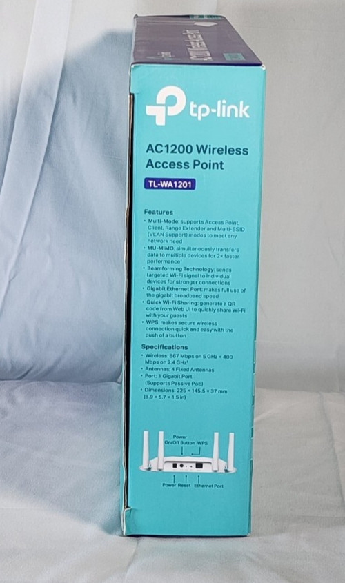 TP-Link AC1200 Wireless Access Point Dual Band Gigabit Port TL-WA1201 Used Box