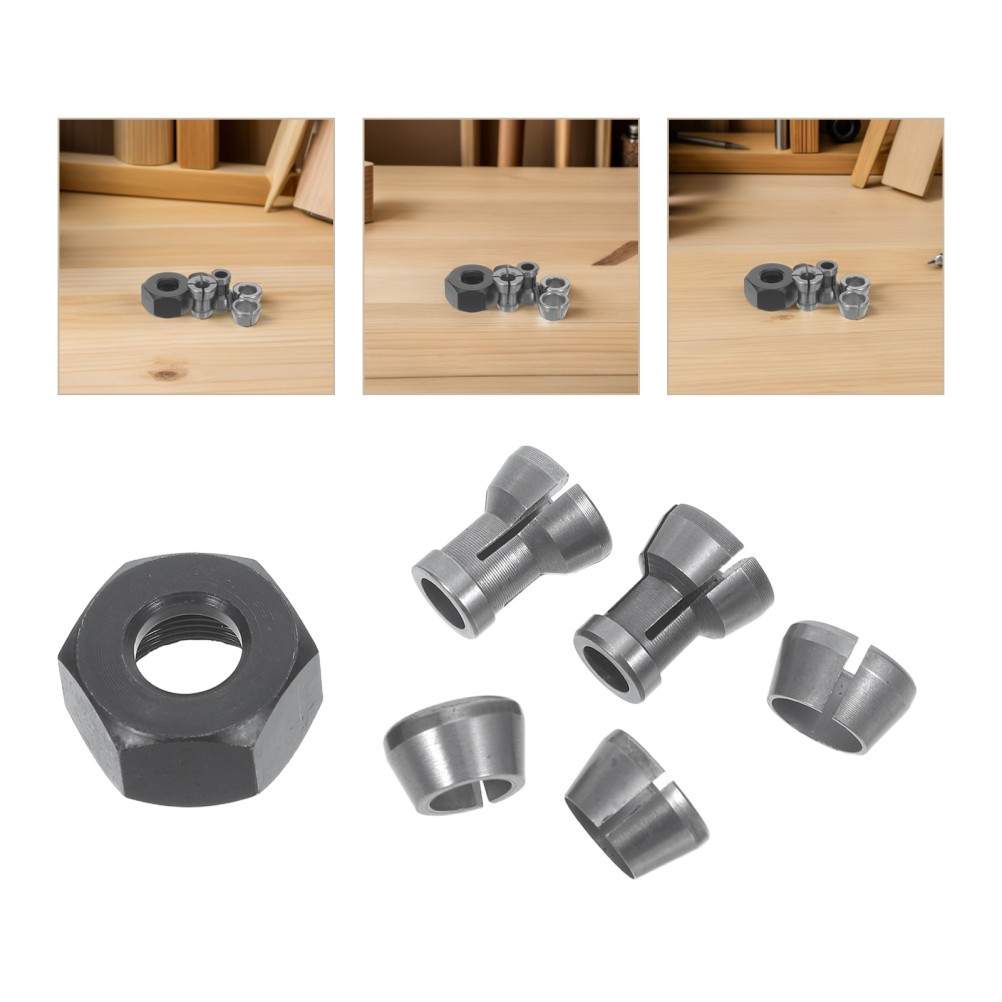 6 Pcs Cnc Collet Chuck Woodworking Milling Engraving Machine Tools