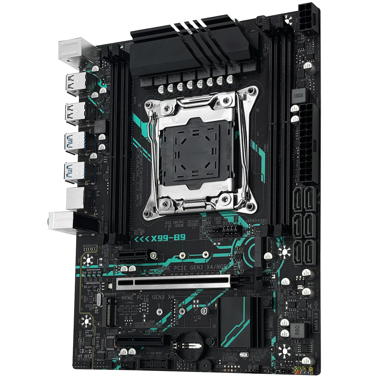 LGA 2011-3 Motherboard DDR4 with M.2 Slot USB 3.0SATA 3.0 PS/2, M-ATX Mainboard