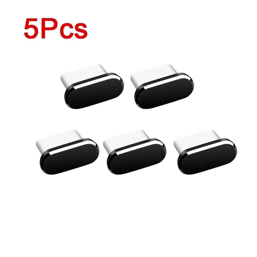USB C Dust Plug With Cleaning Brush, Metal Type C Charging Port Cover, Anti Dust