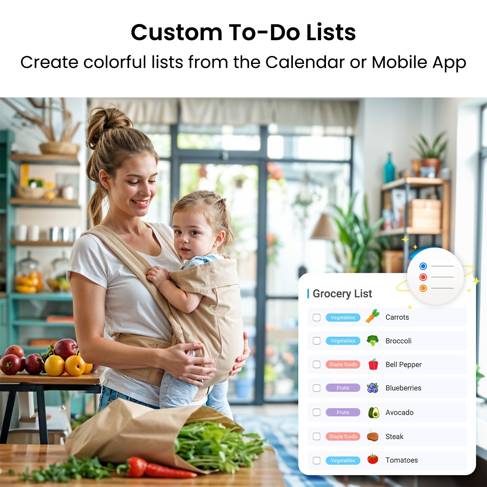 ApoloSign 21.5 inch Digital Calendar Smart Family Wall Planner(Factory Restored)