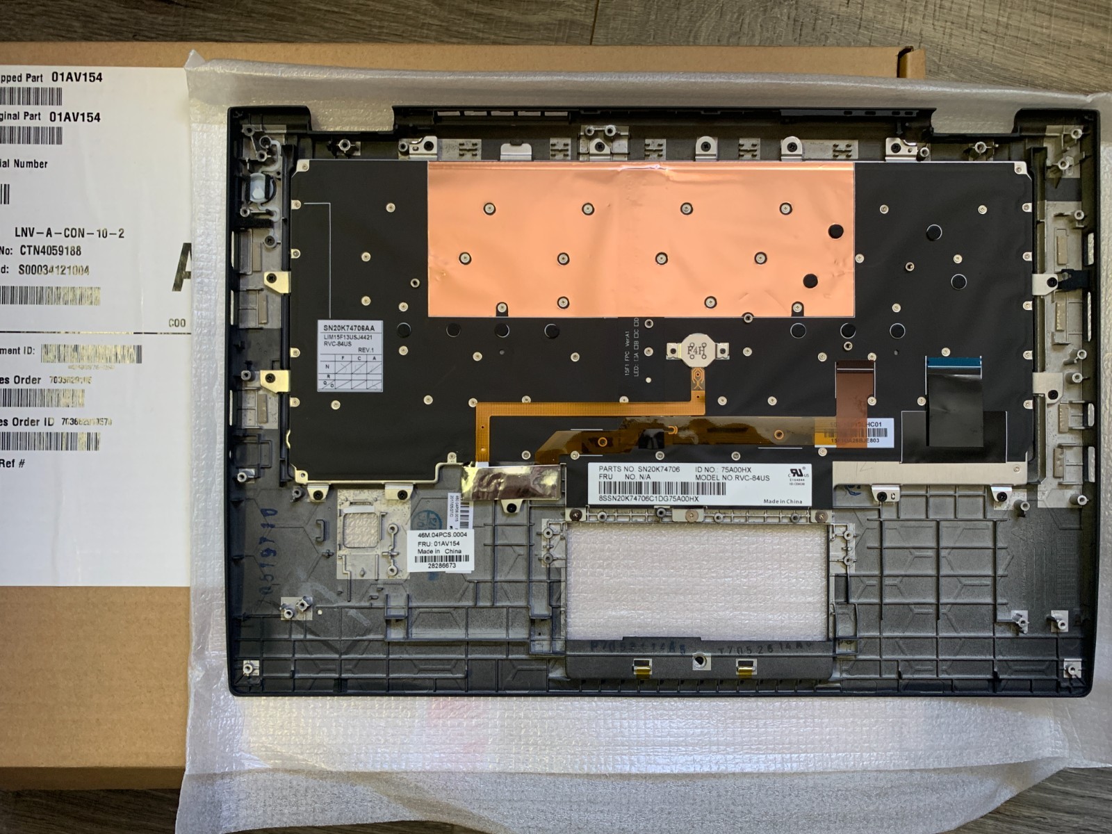 NEW Original Lenovo ThinkPad X1 Carbon 4th Gen KEYBOARD FRU 01AV154
