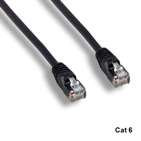 Kentek Black 10ft Cat6 UTP Cable 24AWG 550MHz Pure Copper RJ45 Ethernet Routers