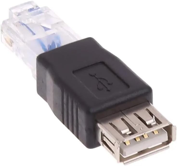 2 Pack Ethernet to USB Adapter, RJ45 Ethernet Male to USB Female Converter, USB