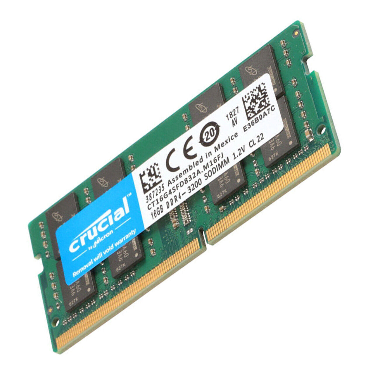 CRUCIAL DDR4 16GB 3200 MHz PC4-25600 Laptop SODIMM Non-ECC 260-Pin Memory RAM