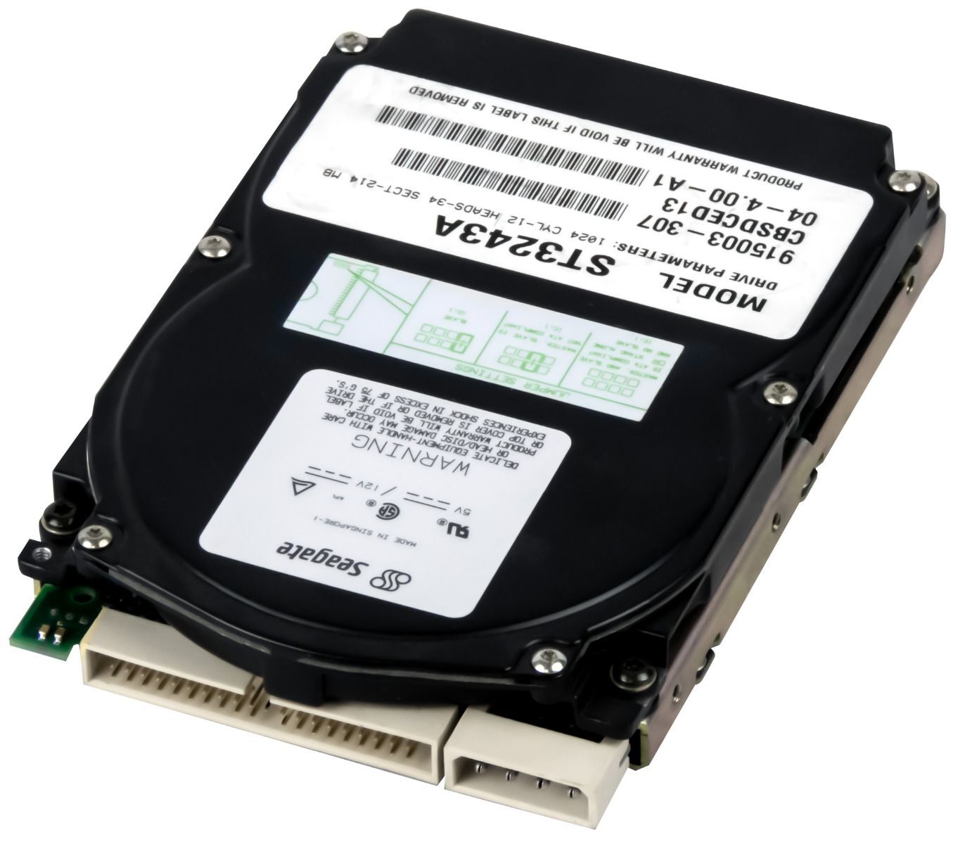 Seagate ST3243A 3.5in 214MB 3.8K ATA IDE Internal HDD Temperatursensor Black