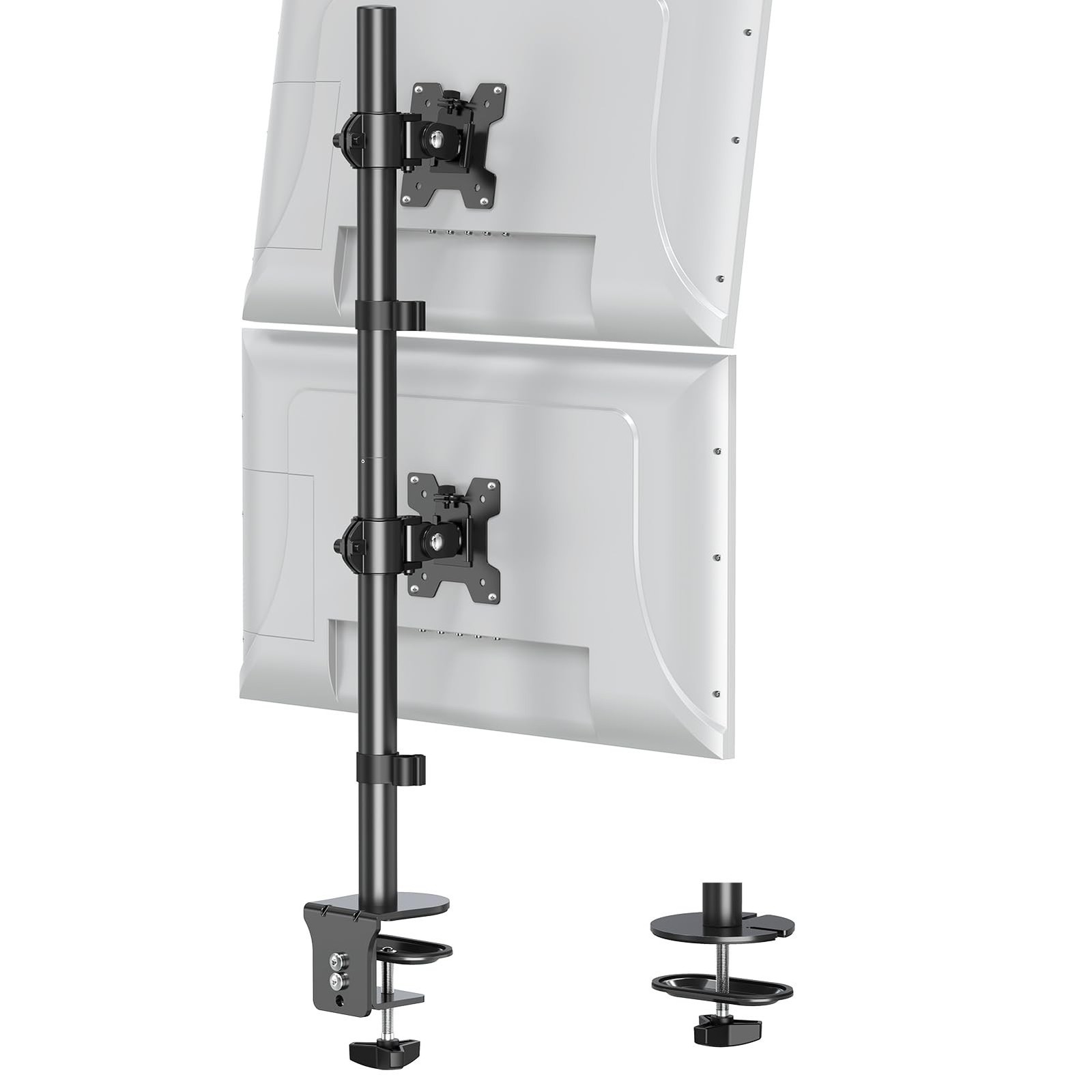 Vertical Dual Monitor Stand, Stacked Monitor Mount for 2 Screen Max 32 inches…
