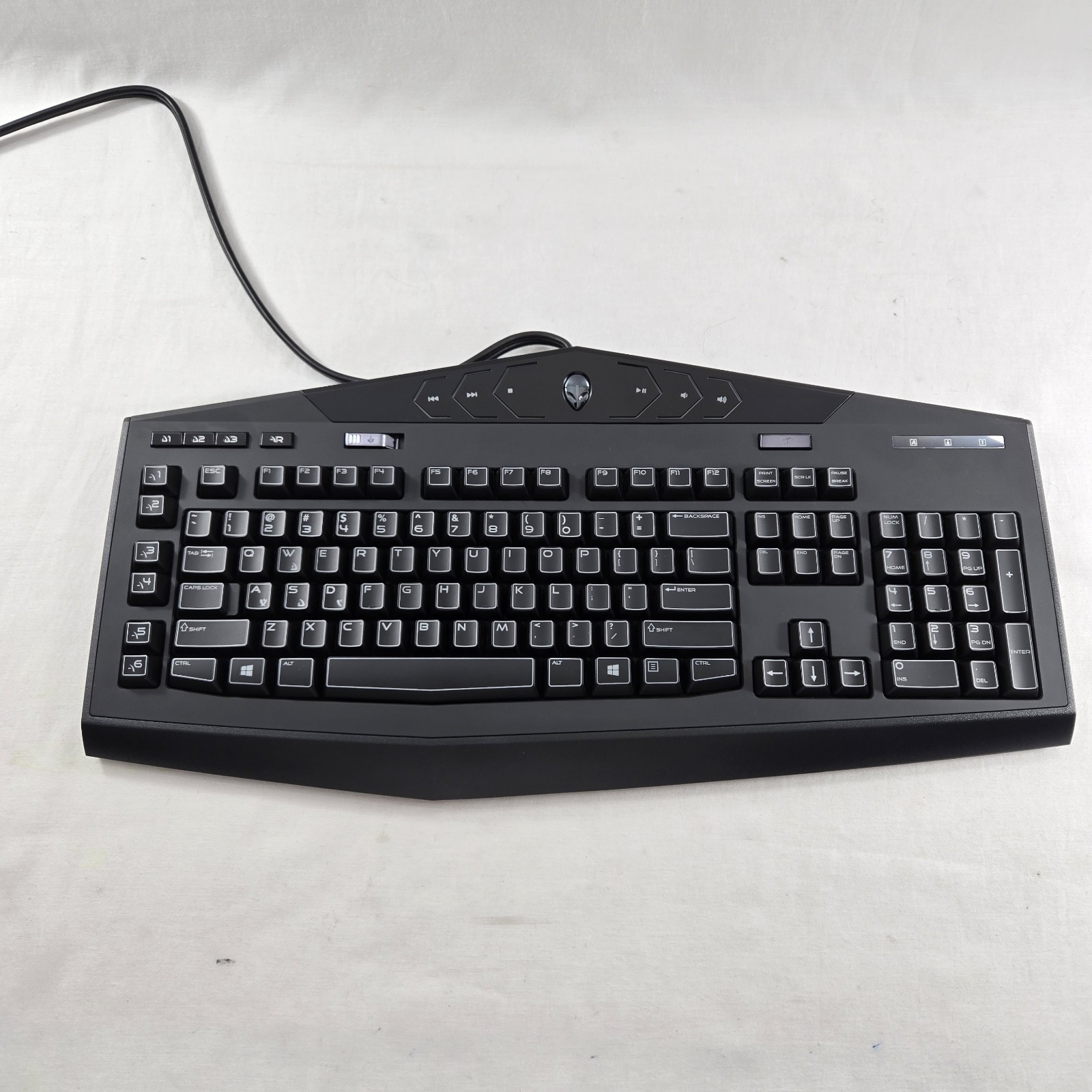 Dell Alienware KG900 TactX Gaming Illuminated Keyboard Y-U0008-O Wired Tested VG