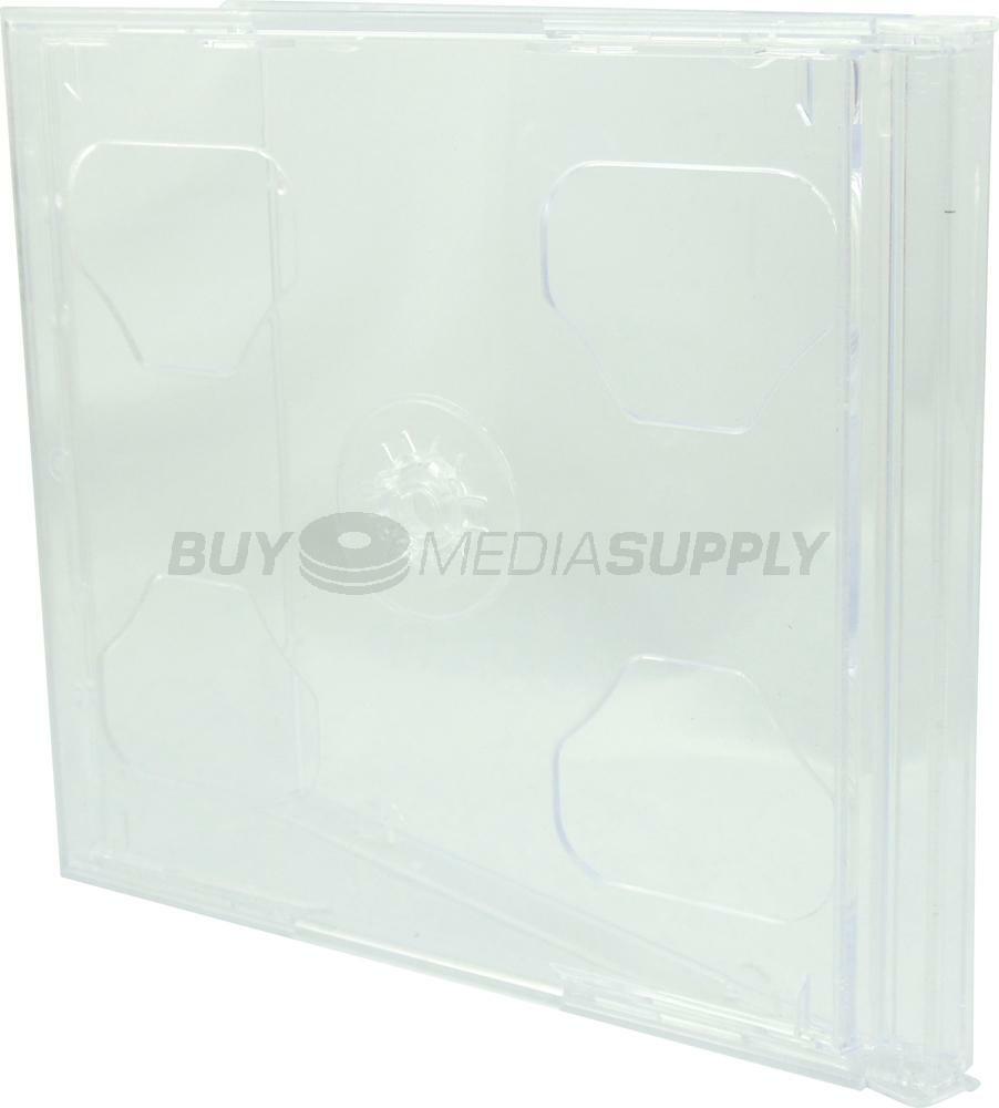 10.4mm Standard Clear Double 2 Discs CD Jewel Case Lot